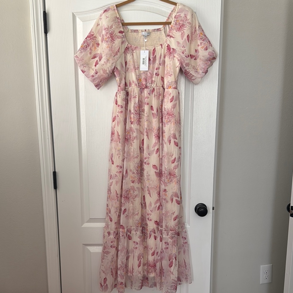 BalticBorn Floral Pink Maxi Dress